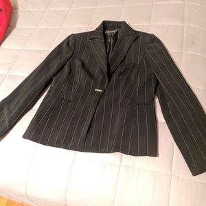 Liz Claiborne Suits Lined Pinstripe Jacket